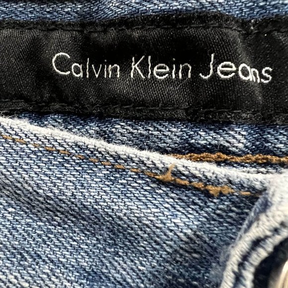 Calvin Klein Jeans Men's 34 Blue Straight Leg Medium Wash High Rise Denim - Picture 5 of 16